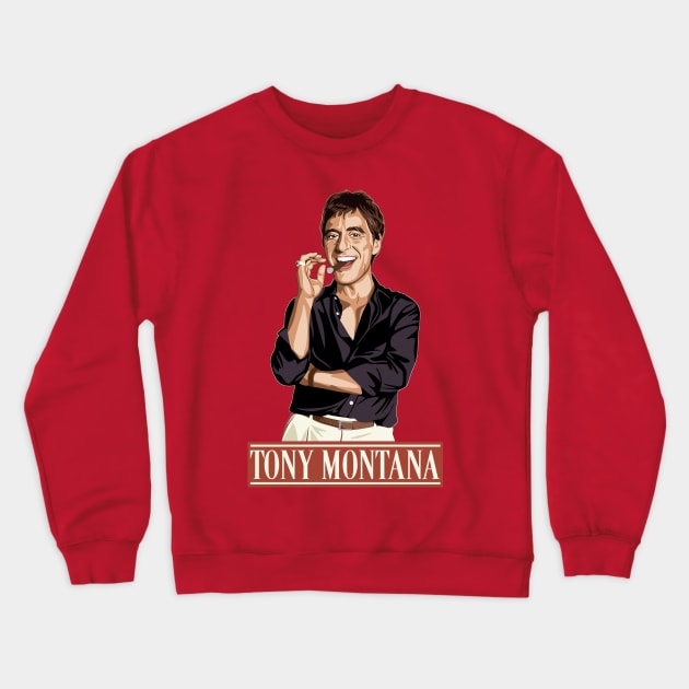 Tony Montana Crewneck Sweatshirt by Tiro1Linea